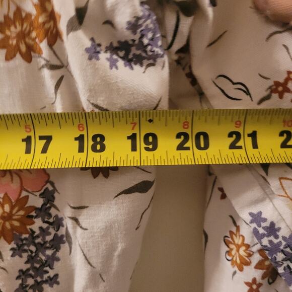 Vntg 80s Floral Linen Blend Blazer Spring Business Summer Boxy Blair Boutique L - Picture 5 of 9